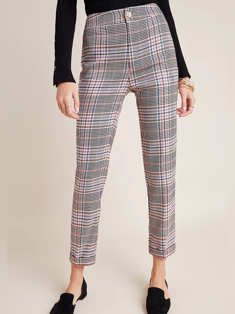 Anthropologie Malcolm Plaid Cuffed Ankle Pants size 0. Like new!